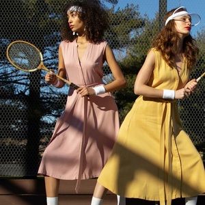 Caara Few Moda Mauve Tencel Button Down Midi Dress